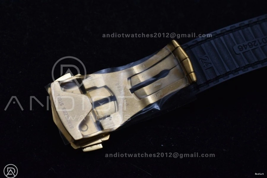 Strap Super Edition Gummy Clone A8900 Best VSF Black Dial on Constellation Ceramic Black 1:1 YG Black 0105